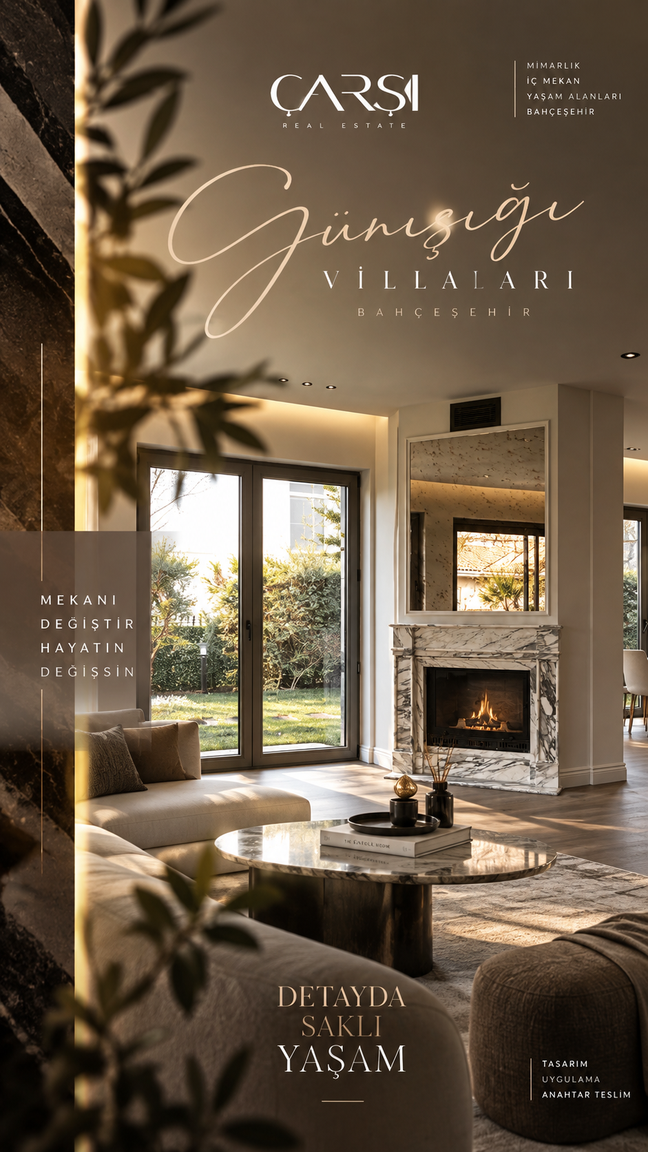 Bahçeşehir Günışığı Villaları mimari tasarım ve villa uygulama projesi