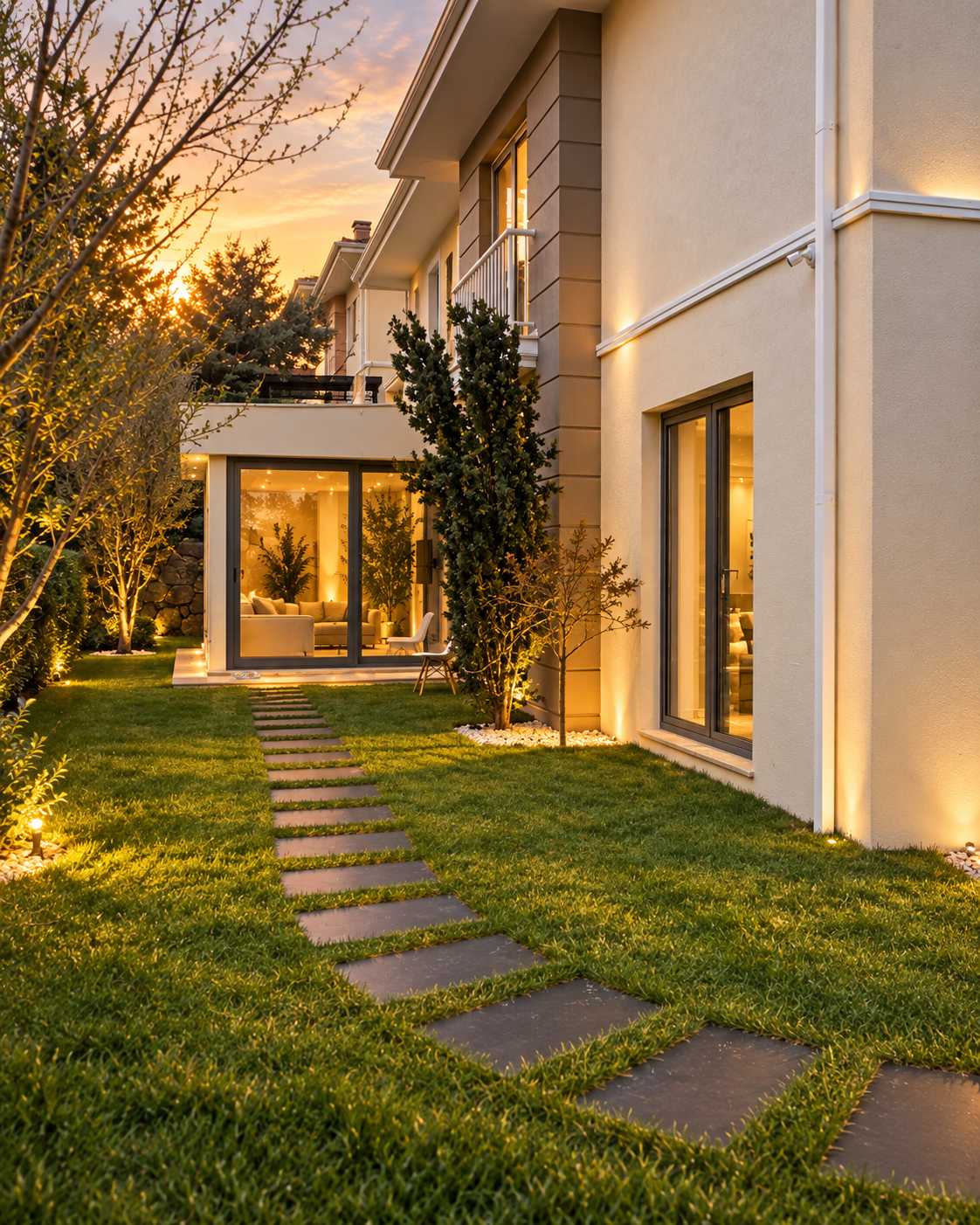 Bahçeşehir Günışığı Villaları peyzaj, pergola ve dış mekân tasarımı uygulaması - 2