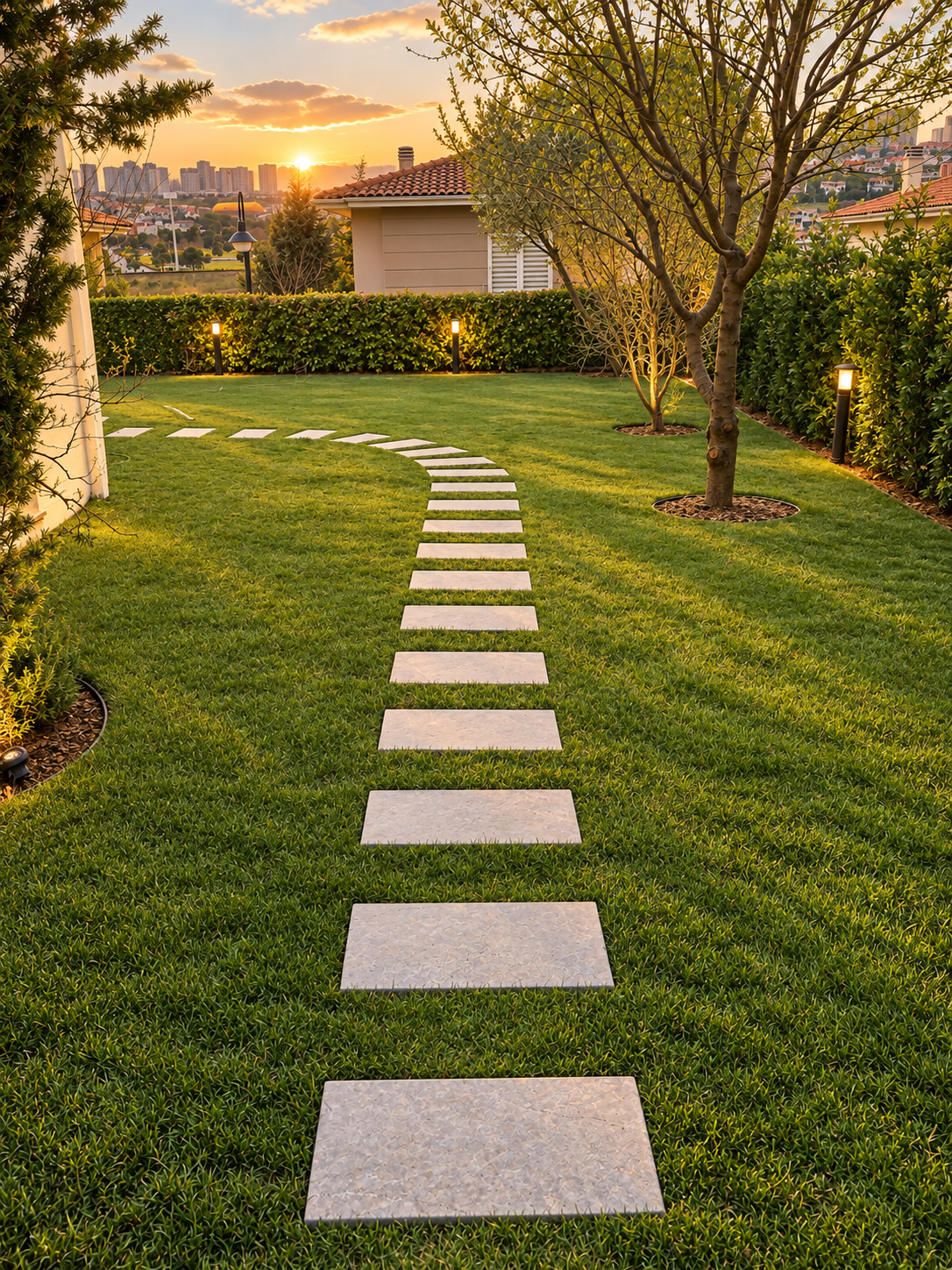 Bahçeşehir Günışığı Villaları peyzaj, pergola ve dış mekân tasarımı uygulaması - 3